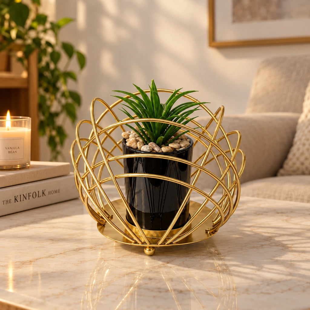 Gold Ring Desk Planter