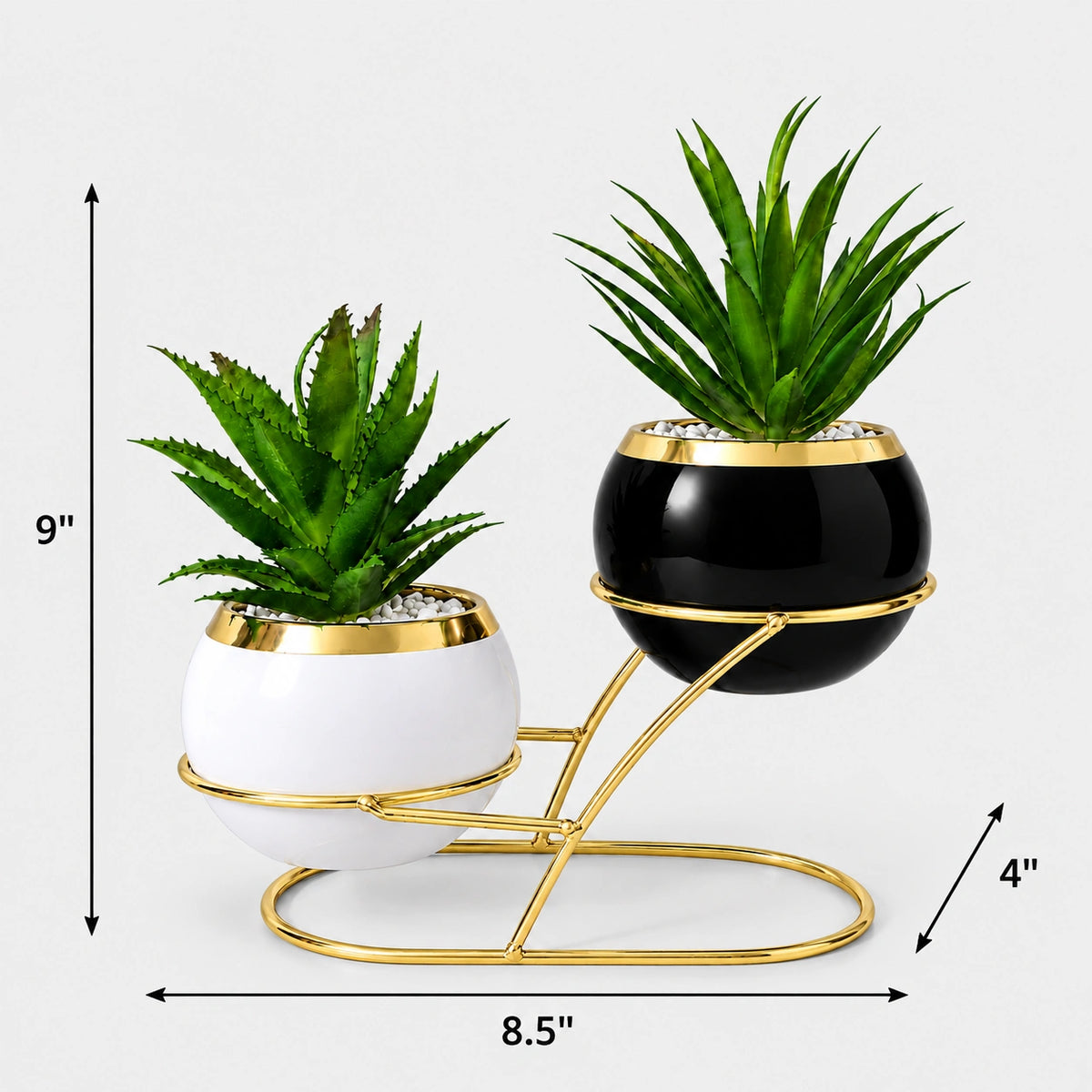 Twin Spherical Planter Set