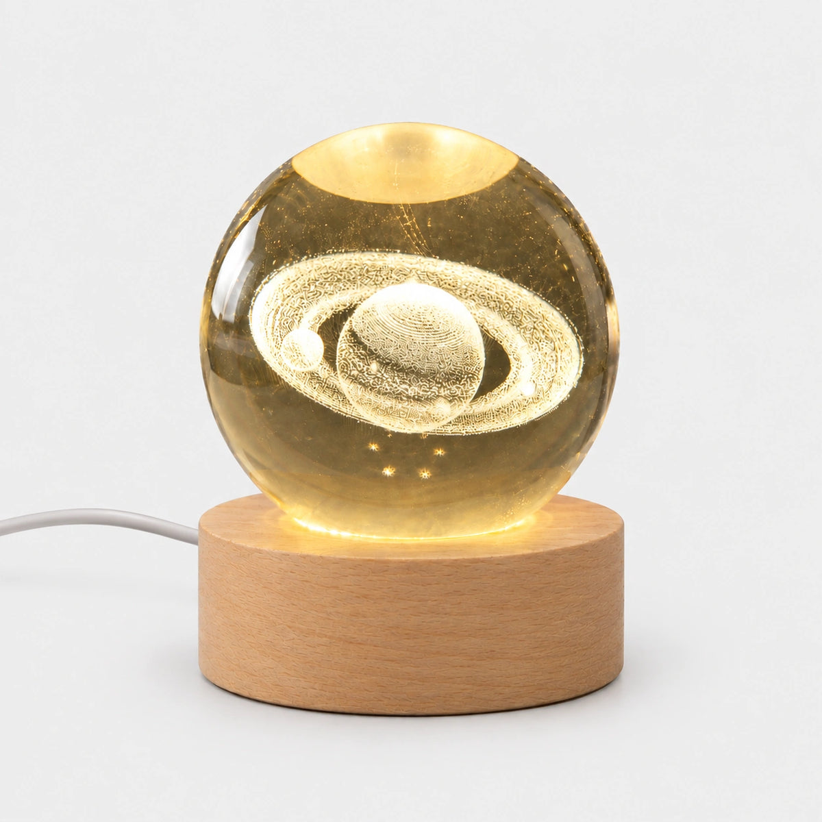 3D Crystal Ball Lamp (Saturn)
