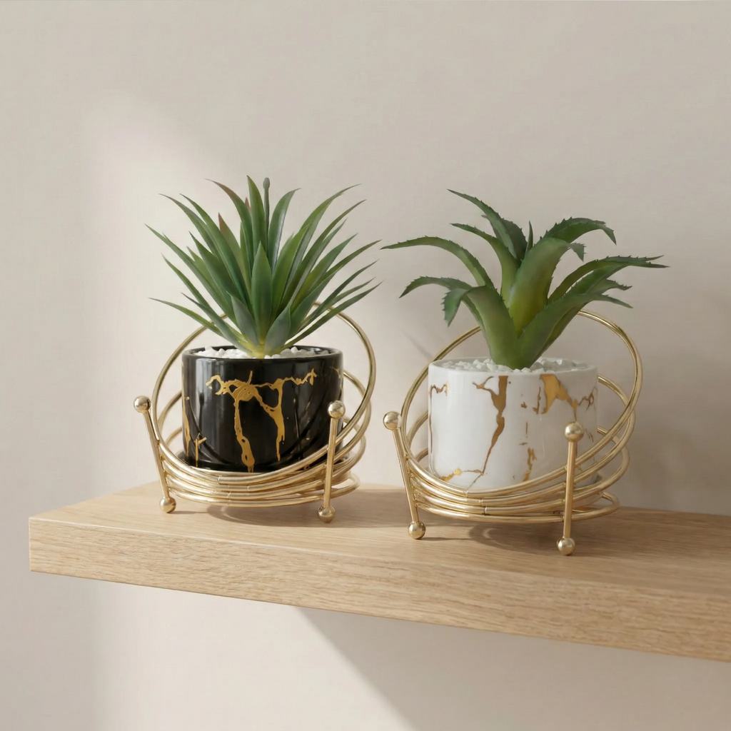 Lava Gold Wire Planters