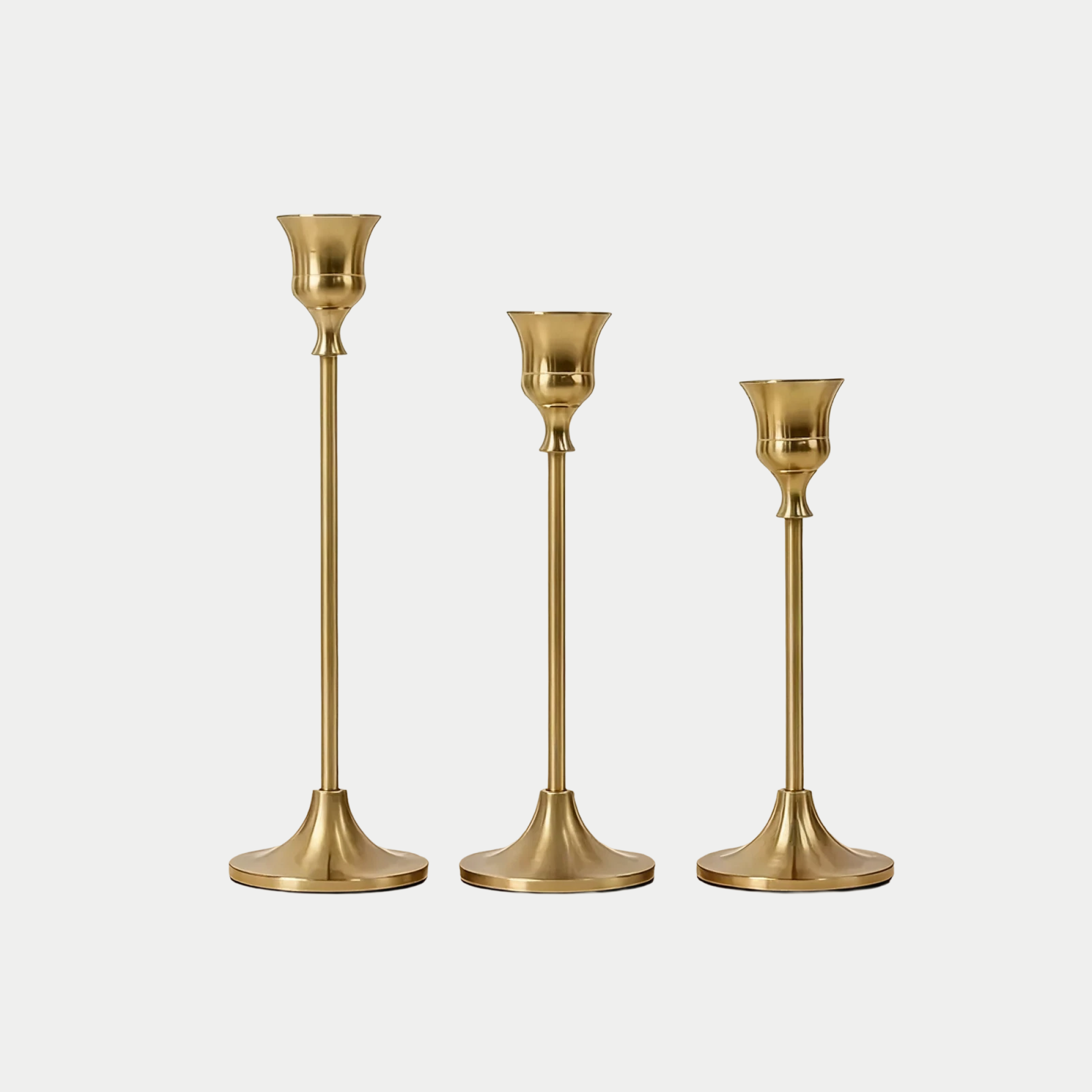 Gold Candlestick 3Pcs