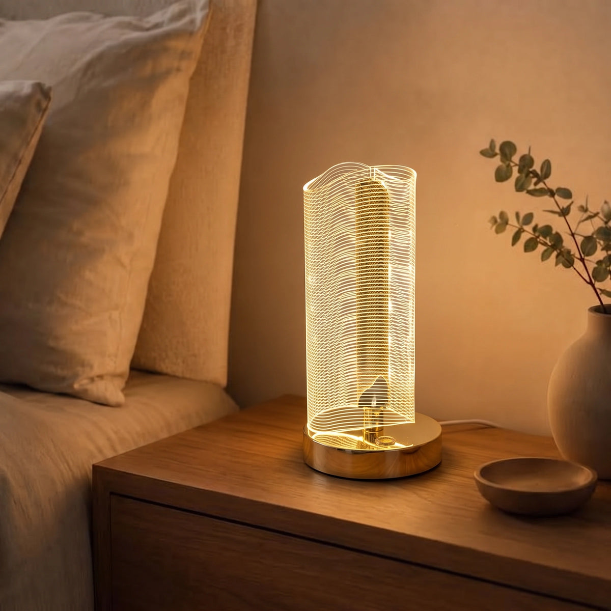 Ripple Wave Crystal Lamp