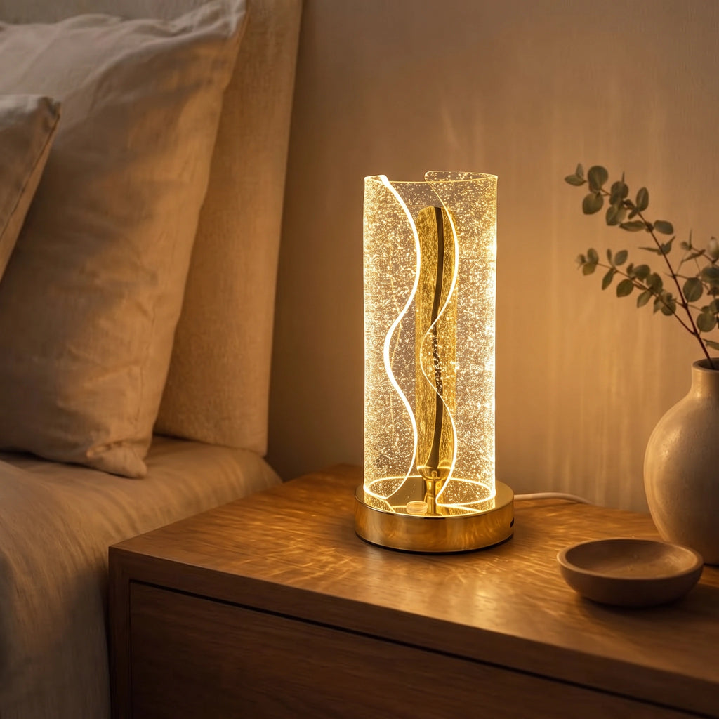 Wavy Sparkle Crystal Lamp