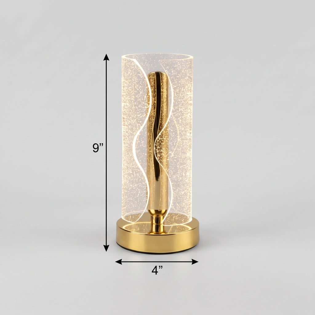 Wavy Sparkle Crystal Lamp