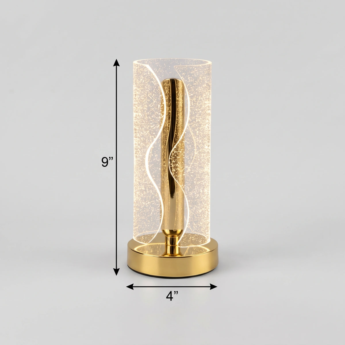 Wavy Sparkle Crystal Lamp