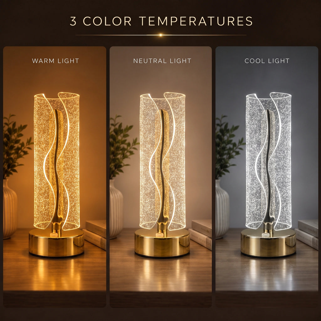 Wavy Sparkle Crystal Lamp
